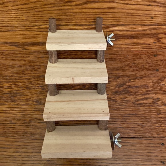 NWOT Set of Hamster Rat Small Animal Wood Bridge & Steps - Picture 2 of 10